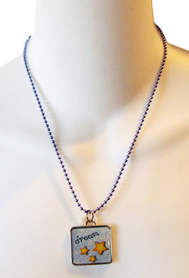Blue Ball Chain Necklace