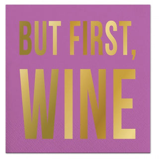 But First Wine Cocktail Beverage Napkins