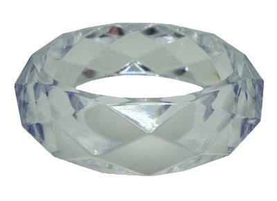 Clear Faceted Acrylic Bangle Bracelet