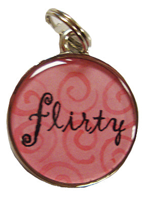 Ganz Round Flirty Charm for Necklace or Bracelet Keyring