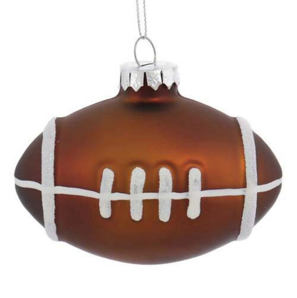 Glass Football Ornament