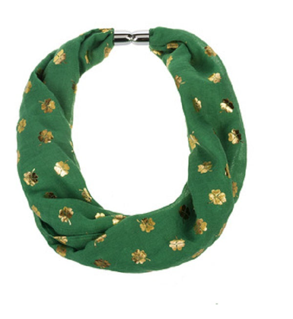 Green and gold Infinity Magnetic Scarf