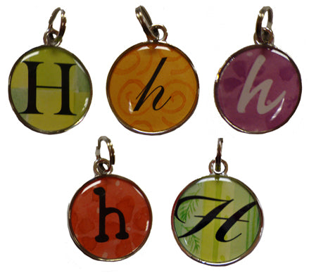 Ganz Round  H Initial Charm for Necklace Bracelet