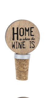 Home is Where the Wine is Wood Bottle Topper