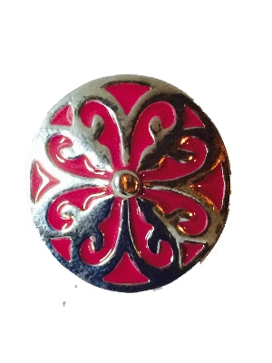 Pink Scroll Flowers Interchangeable Snap Jewelry