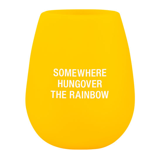 Silicone Somewhere Hungover the Rainbow Wine Glass