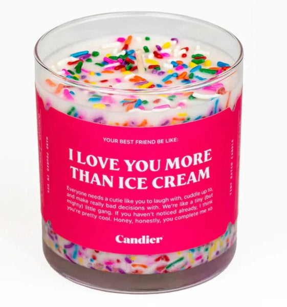 I Love You More Than Ice Cream Candle