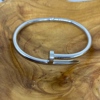Stainless Steel Nail Bangle Bracelet
