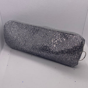 Silver Glitter Pencil Case Pouch