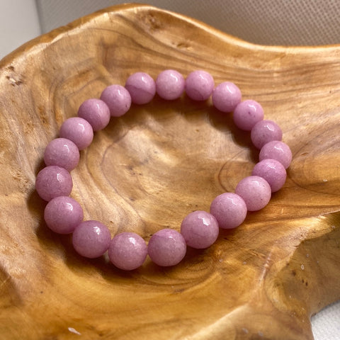 Pink Round Bead Stretch Bracelet