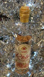 Rose All Day Wine Glass Bottle Ornament
