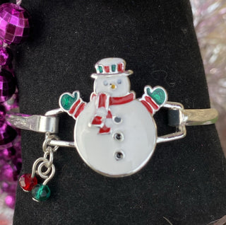 Snowman Bangle Bracelet