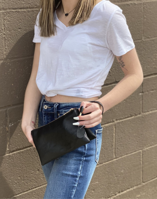 Monogrammable 3 Compartment Wristlet Crossbody Purse Jade