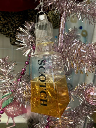 Eric Cortina Glass Scotch Bottle Mid Century Decanter Ornament