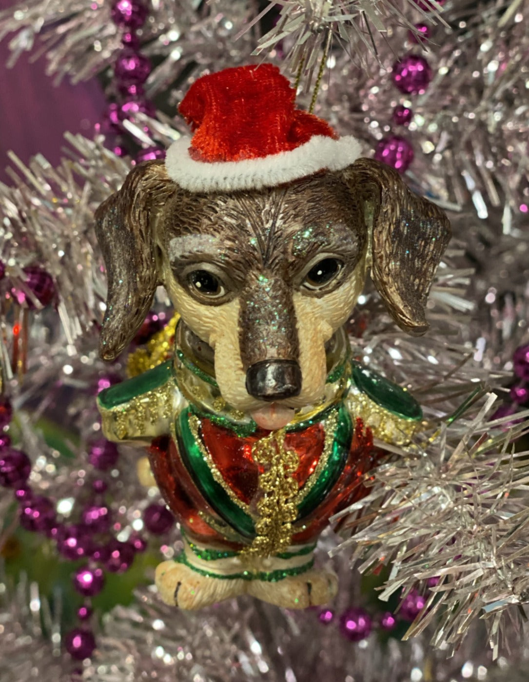 Soldier Boy Dachshund Dog Christmas Ornament