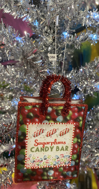 Kringle Candy Company Sugarplums Candy Bar Shopping Bag Ornament