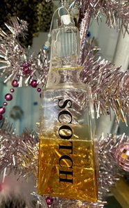 Eric Cortina Glass Scotch Bottle Mid Century Decanter Ornament