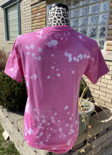 Custom Designer Inspired Marilyn Blowing a Bubble Bleach Drip Acid Wash T Shirt
