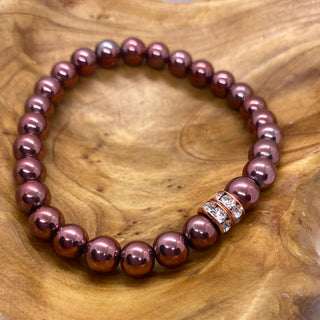 Plus Size Copper Round Ball Stretch Bracelet