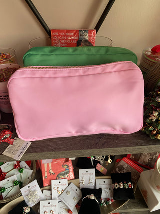 Nylon Pink Cosmetic Make up Bag