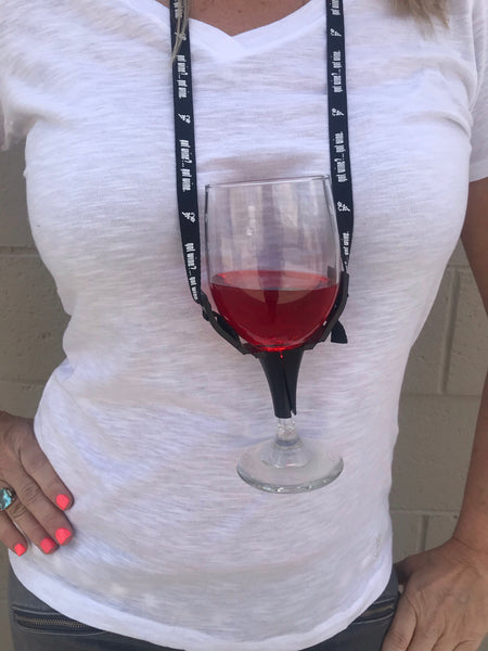 Drink Up Bitches Wine Glass Holder Lanyard