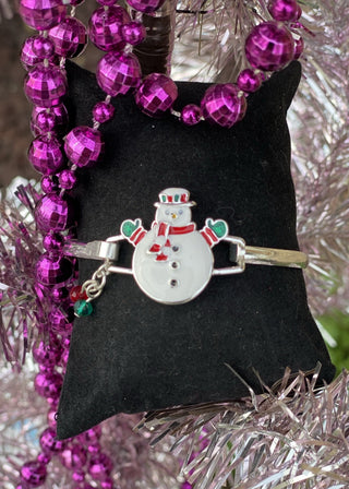 Snowman Bangle Bracelet