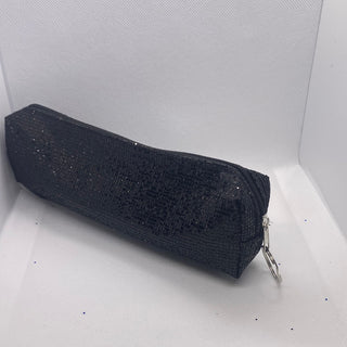 Black Glitter Pencil Case Pouch