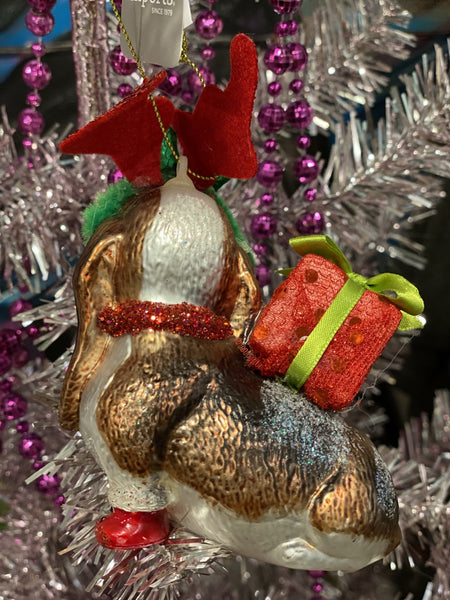 I Have Christmas Gifts Beagle Glass Dog Ornament