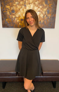 Short Sleeve Ribbed Dress with Shorts