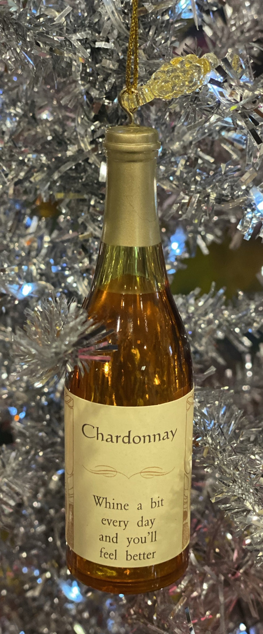 Chardonnay Bottle Of Wine Ornament