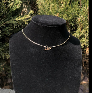 Leo Handwritten Gold Tone Zodiac Chain Necklace