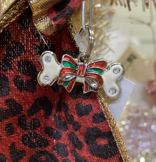Engrave Bow and Ribbon Dog Collar Tag