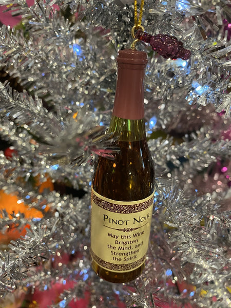 Pinot Noir Bottle Of Wine Ornament