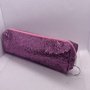 Pink Glitter Pencil Case Pouch