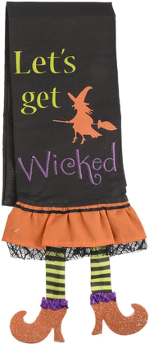 Let's Get Wicked Linen Halloween Kitchen Towel