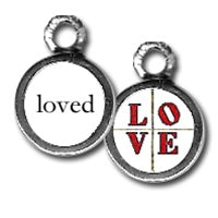 Love  Heart Reversible Charm