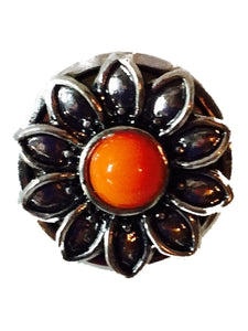 Orange Flower Daisy Interchangeable Snap