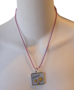 Pink Ball Chain Necklace