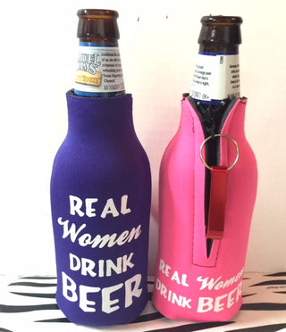 Purple  Drink up Bitches Bottle Cooler