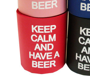 Keep Calm And Drink a Beer Red Can Koozie
