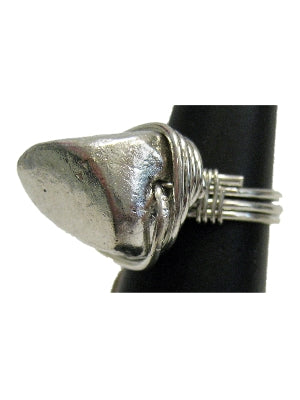 Silver Wire Wrapped Nugget Ring