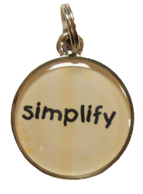 Ganz Round Simplify Charm for Keyring Bracelet or Necklace