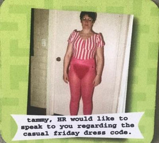 Casual Friday Dress Code Neoprene Drink Coaster