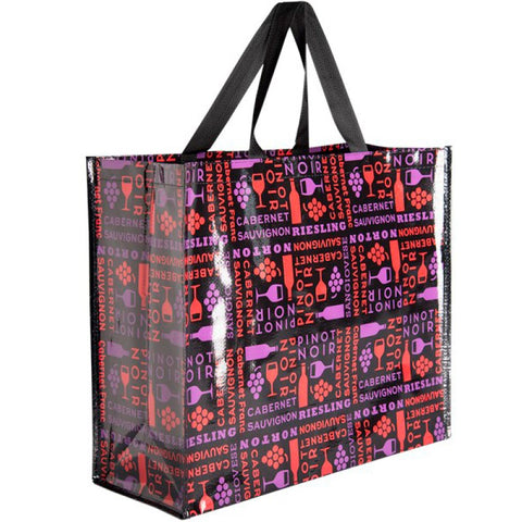 Small Vino Wine Recycled Material Reusable Shopping Bag Tote