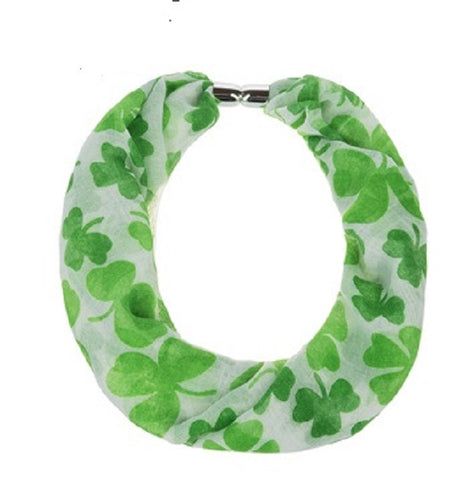 White and Green Infinity Magnetic Scarf