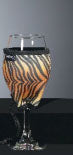 Woozie Wine Glass Insulator Tiger Print