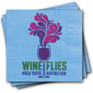 Wine Flies when You're Having Fun Cocktail Napkins