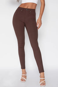 Hyperstretch Forever Color Mid Rise Skinny Jeans Brown