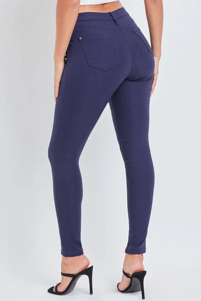 Hyperstretch Forever Color Mid Rise Skinny Jeans Navy Blue